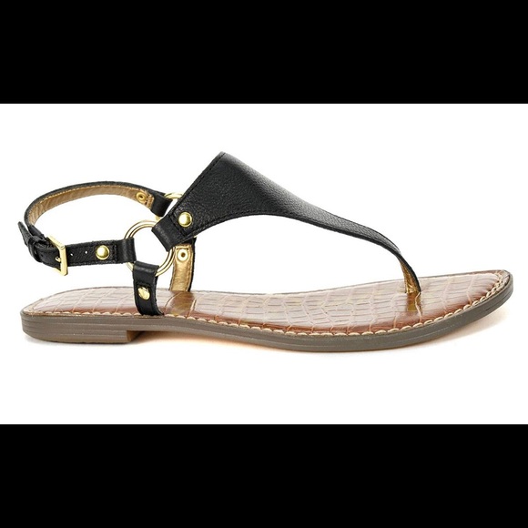 Sam Edelman Greta leather black thong sandal (5) - Picture 3 of 10